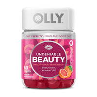 Olly Undeniable Beauty Gummies for Hair, Skin and Nails, Grapefruit Glam, 60 Ea