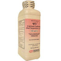 Calcium carbonate oral suspension 1250mg/5 ml - 16 oz