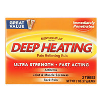 Mentholatum Deep Heating Rub Extra Strength Pain Relieving Rub Tube - 2 Oz