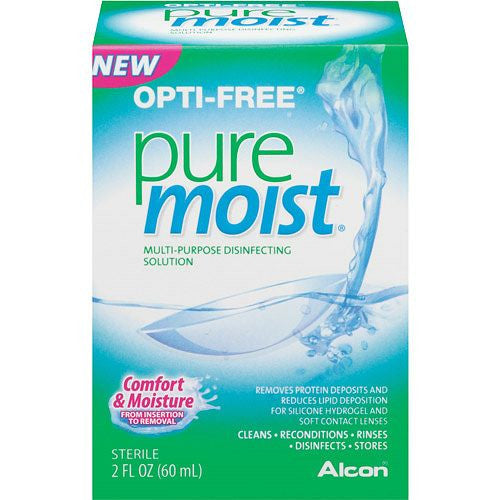 Opti-Free Pure Moist Sterile Multi-Purpose Disinfecting Solution, Travel Size - 2 oz