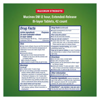 Mucinex Dm 1200 Mg Expectorant And Cough Suppressant Tablets, 42 Ea
