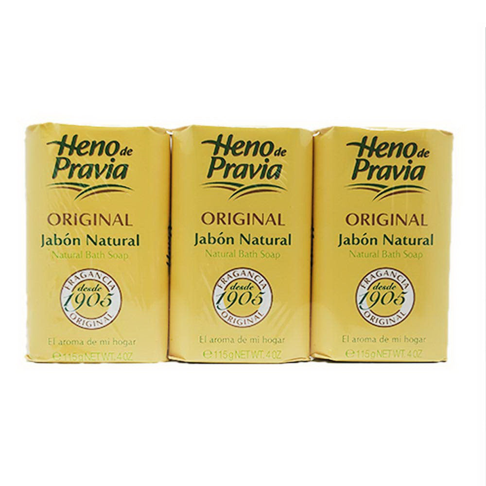 Heno de Pravia Original Jabon Natural Bath Soap Pack, 4 Oz, 3 Ea