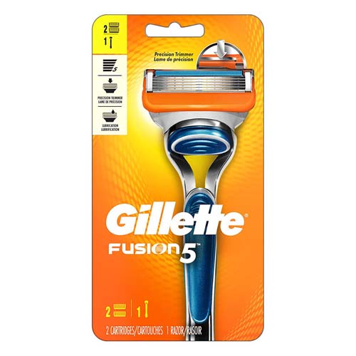 Gillette Fusion5 Mens Razor With Two Blade Refills, 1 Ea
