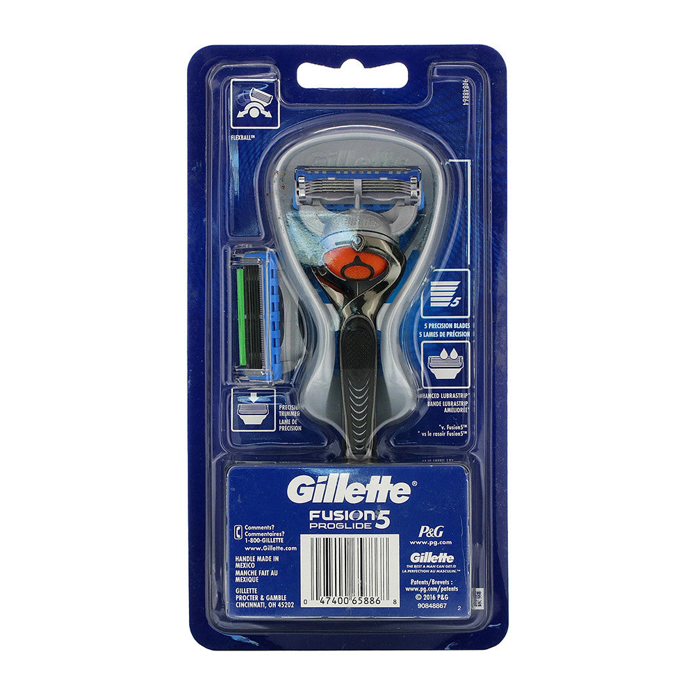 Gillette Fusion 5 ProGlide Mens Razor, Handle and 2 Blade Refills, 1 Ea