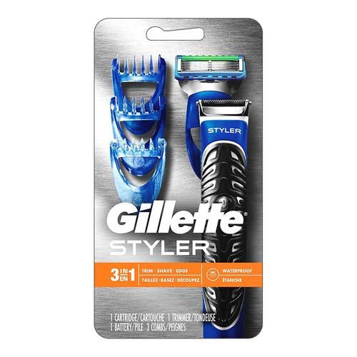 Gillette 3-In-1 Styler Beard Mens Trimmer, Razor And Edger, 1 Ea