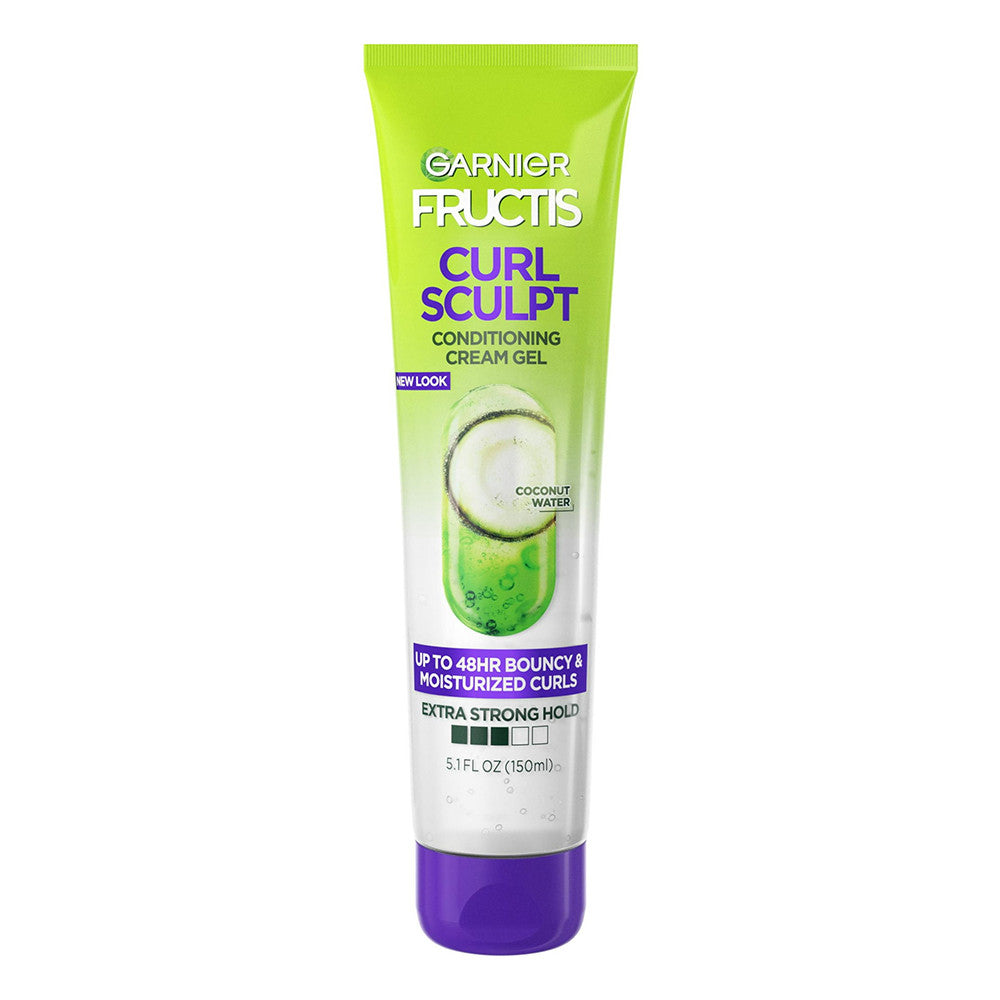 Garnier Fructis Style Curl Sculpting Bouncy Curls Frizz Control Hair Cream-Gel Extra Strong, 5 Oz
