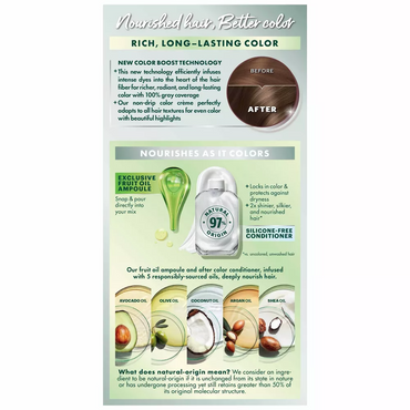 Garnier Nutrisse Acorn Natural Brown Permanent Nourishing Hair Color Creme 60, 1 Ea