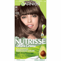 Garnier Nutrisse Permanent, Nourishing Color Creme, #51, Medium Ash Brown - 1 Ea