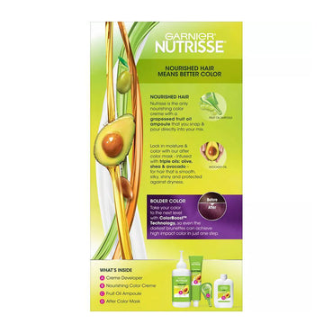 Garnier Nutrisse Ultra Color Nourishing Permanent Hair Color Cream, V2 Dark Intense Violet, 1 Ea