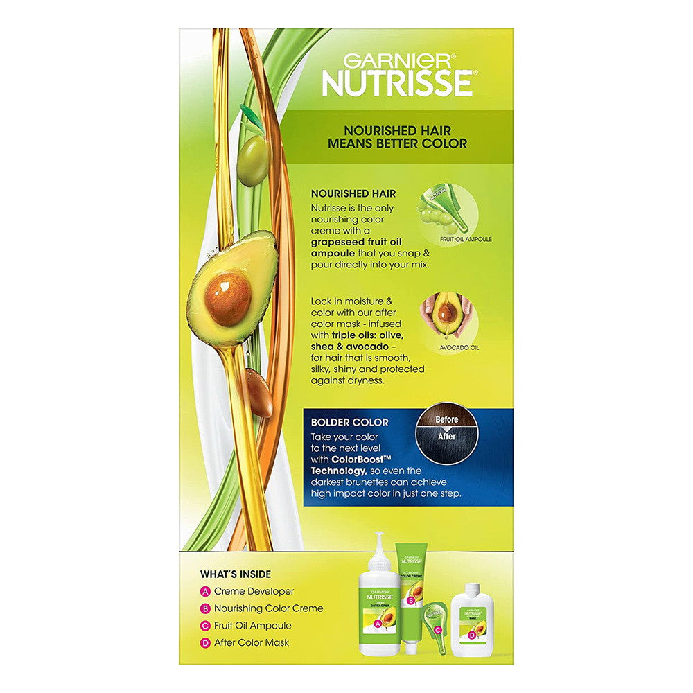 Garnier Nutrisse Creme IN1 Dark Intense Indigo Permanent Hair Color, 1 Ea