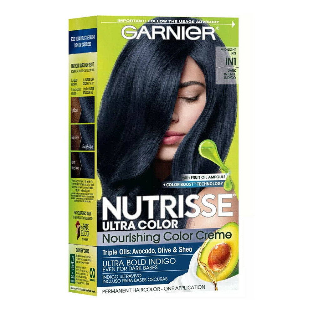 Garnier Nutrisse Creme IN1 Dark Intense Indigo Permanent Hair Color, 1 Ea