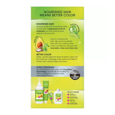Garnier Nutrisse Ultra Coverage Nourishing Hair Color Creme, Deep Medium Natural Brown 500, 1 Ea