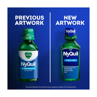 Vicks Nyquil Cold And Flu Nighttime Relief Liquid, 12 Oz