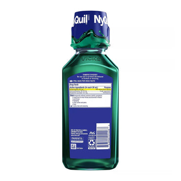 Vicks Nyquil Cold And Flu Nighttime Relief Liquid, 12 Oz