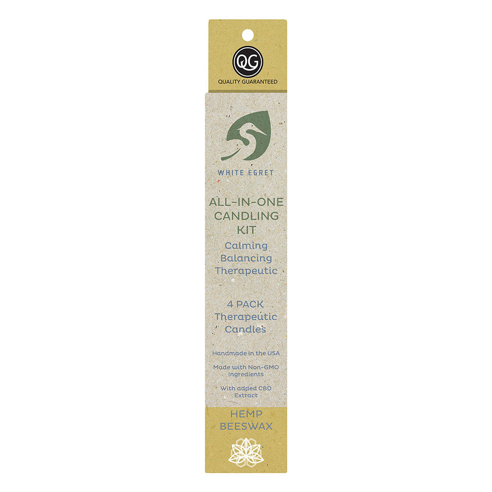 White Egret Personcal Care All In One Beeswax Candles, 4 Ea