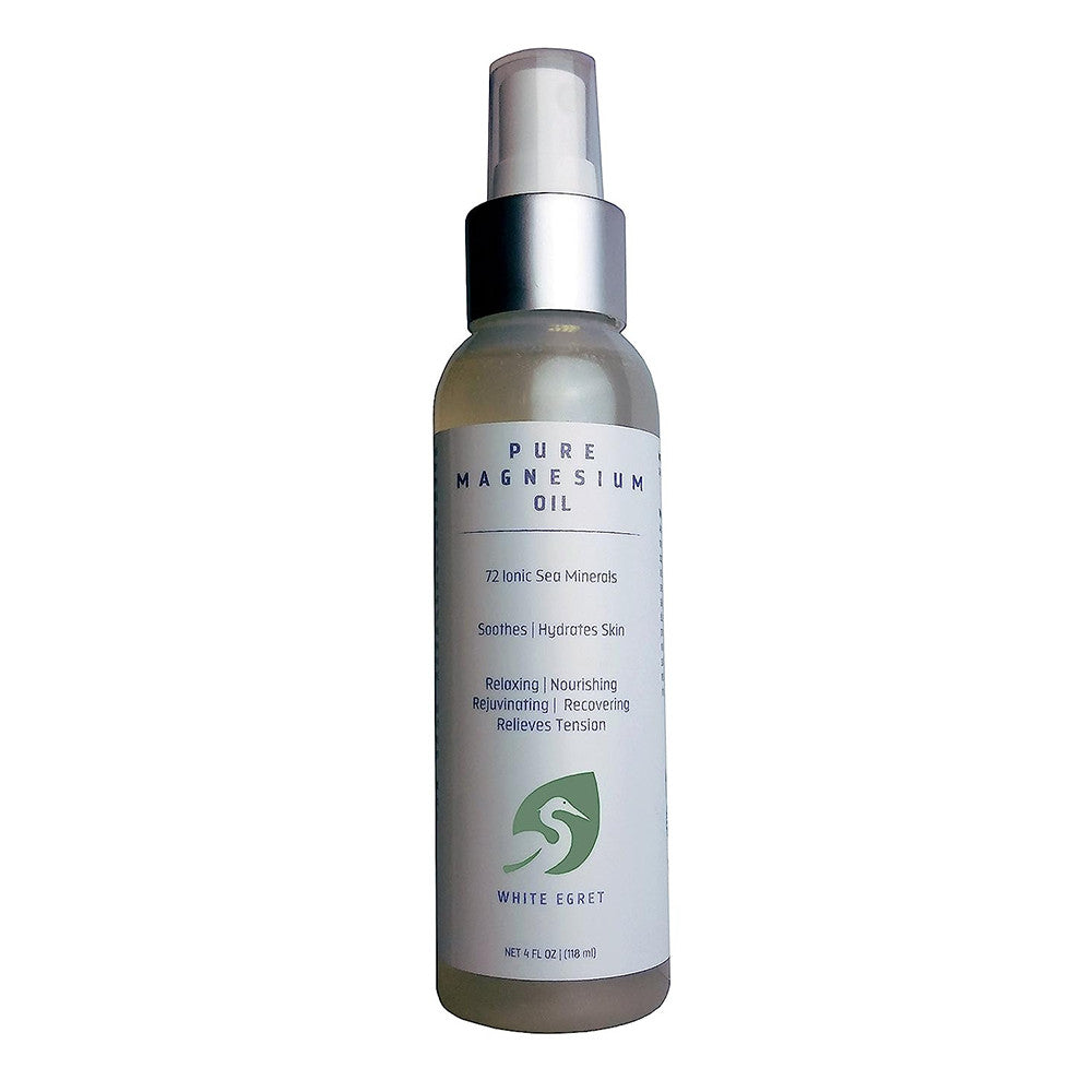 White Egret Pure Magnesium Body Oil, 4 Oz