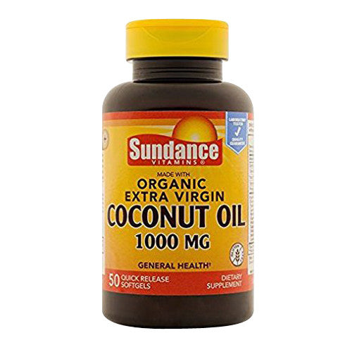 Sundance Organic Coconut Oil Softgels 1000 Mg, 50 Ea