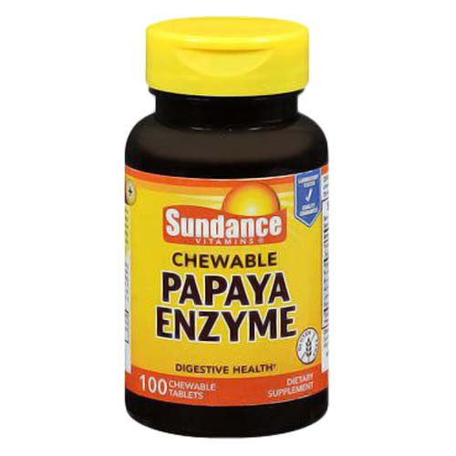 Sundance Vitamins Papaya Enzyme Digestive Health Chewable Tablets, 100 Ea