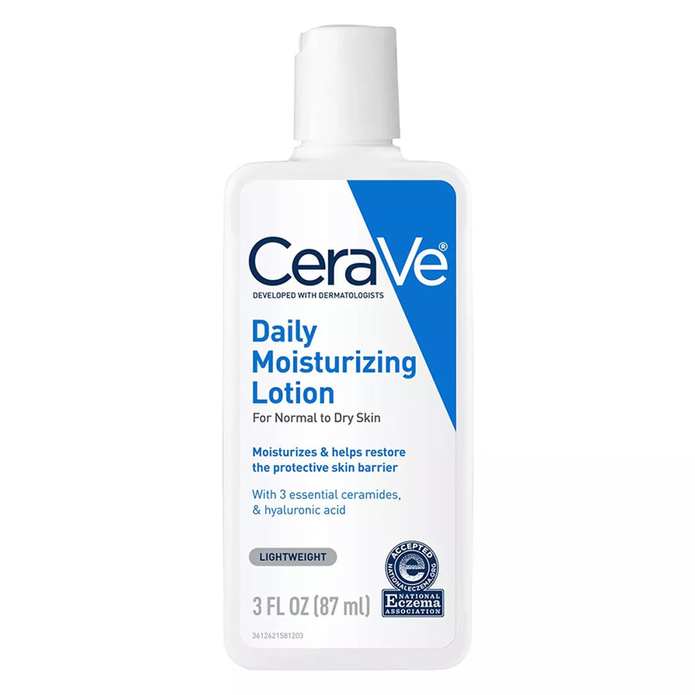 CeraVe Daily Moisturizing Face and Body Lotion with Hyaluronic Acid for Normal to Dry 3Oz (87ml)