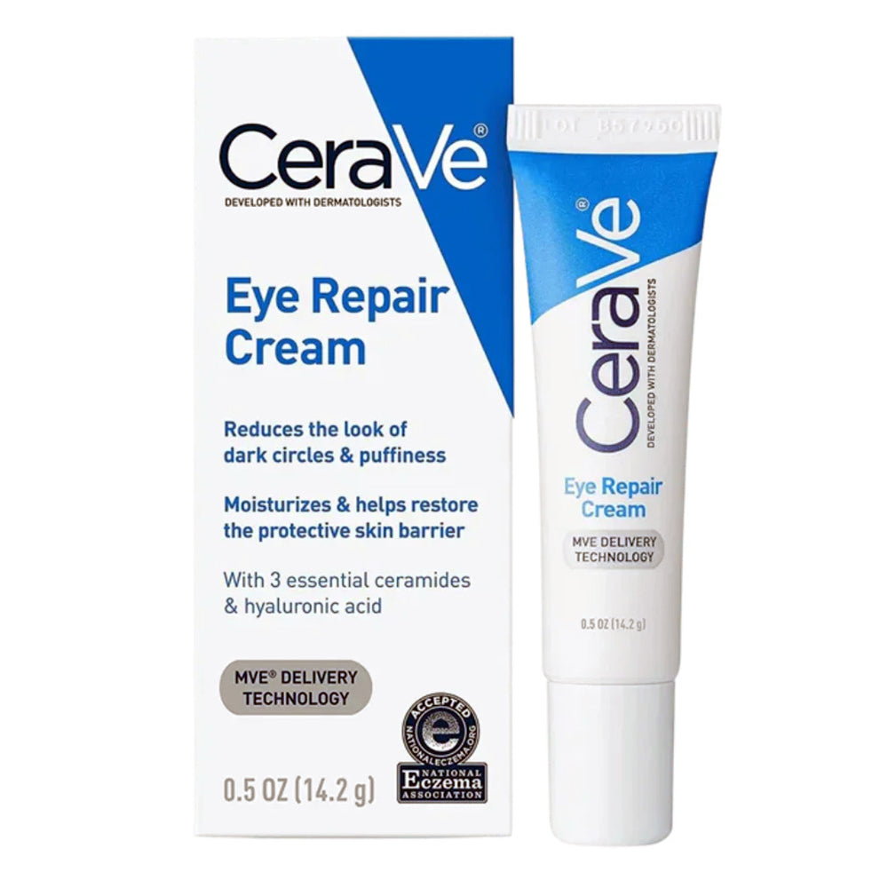 Cerave Eye Repair Cream Reduce Dark Circles and Puffiness Suitable for All Skin Types 0.5Oz (14.2g)