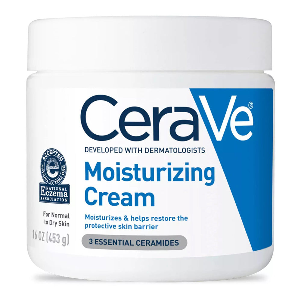 CeraVe Moisturizing Body and Face Cream For Normal to Dry Skin Fragrance Free 16Oz (435g)