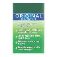 Mentholatum Original Topical Analgesic Ointment Rub, 1 Oz