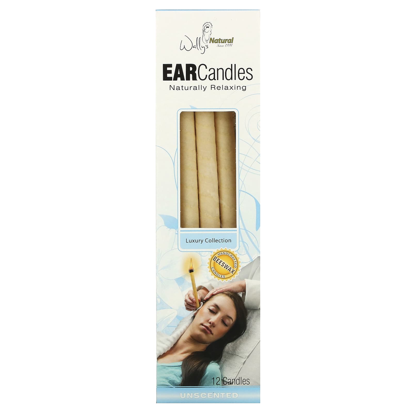 Wallys 100% Ear Beeswax Candles - 12 Ea
