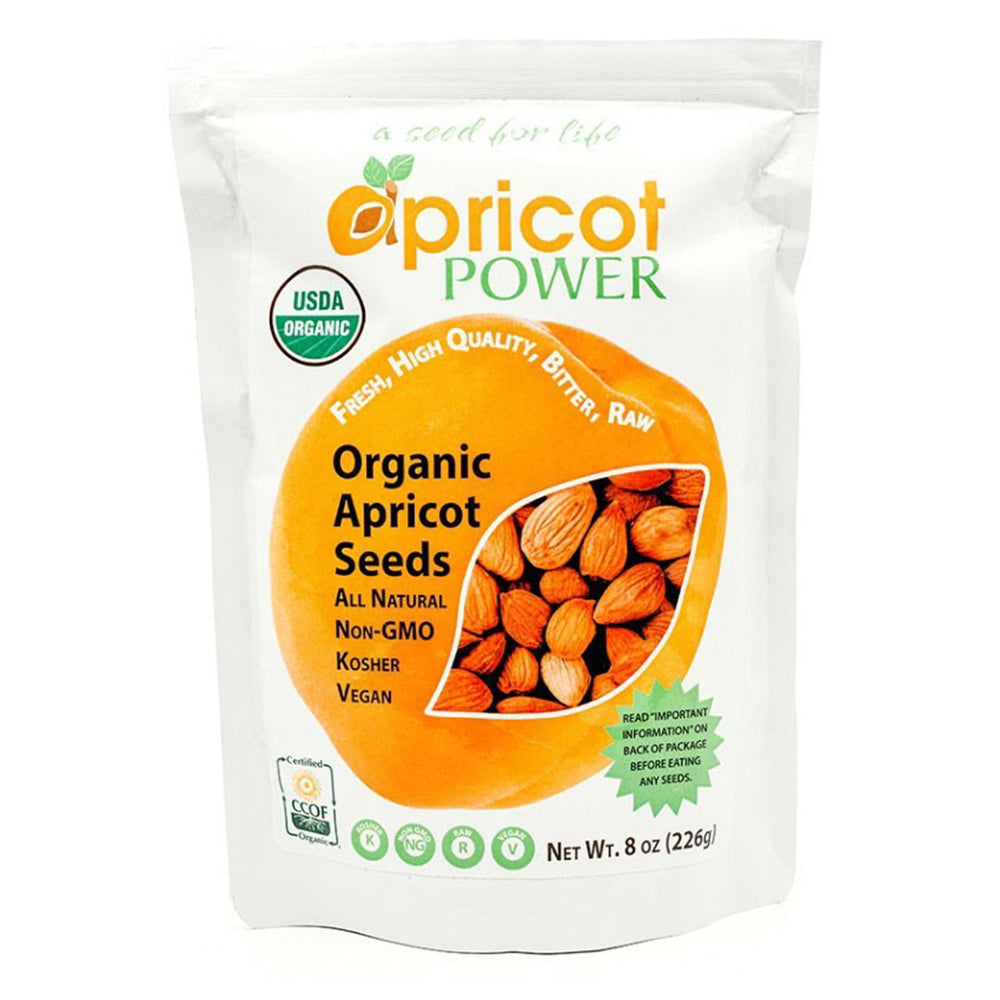 Apricot Power Organic Apricot Seeds Bitter Raw 8Oz (226g)