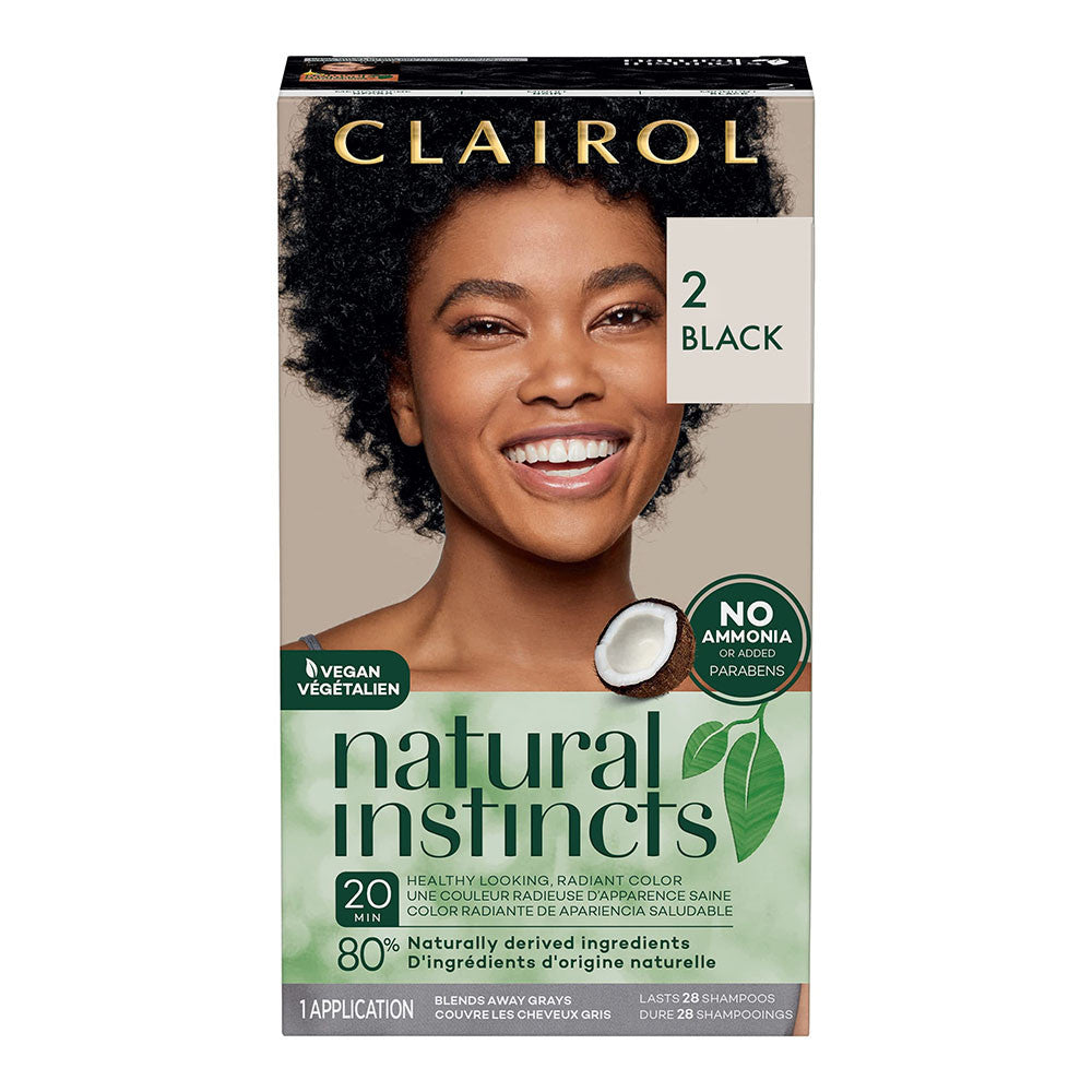 Clairol Natural Instincts Hair Color, 2 Black, 1 Ea