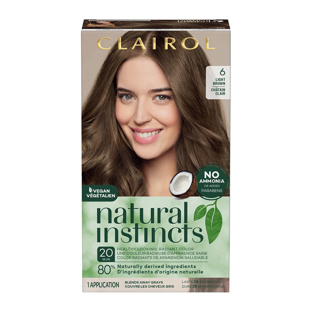 Clairol Natural Instincts Hair Color, 6 Light Brown, 1 Ea