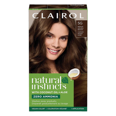 Clairol Natural Instincts Demi Permanent Hair Color, 5G Medium Golden Brown, 1 Ea