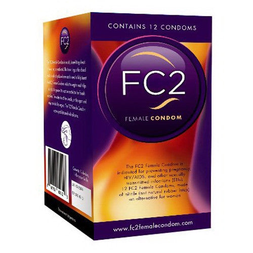 FC2 Female Soft loose-fitting Sheath Condoms, 12 Ea