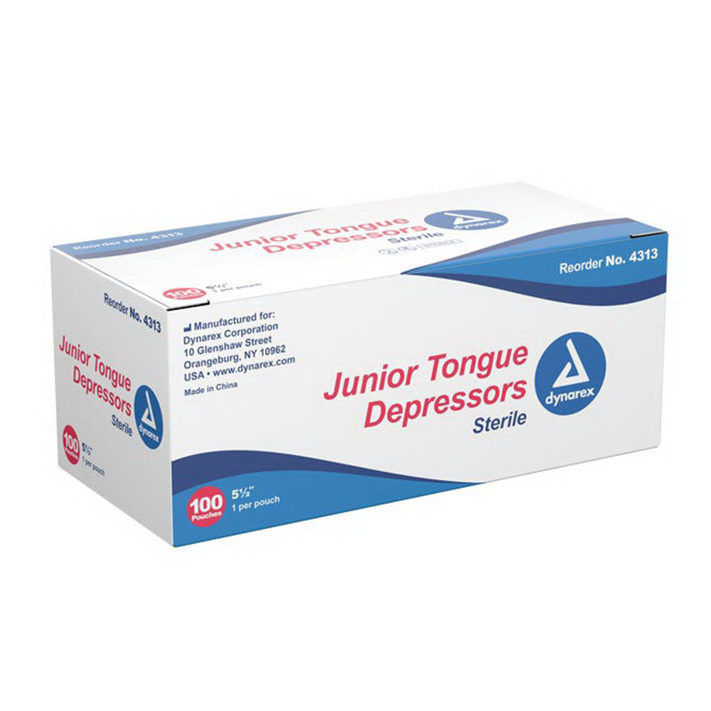 Dynarex Junior Tongue Depressors, 100 Ea