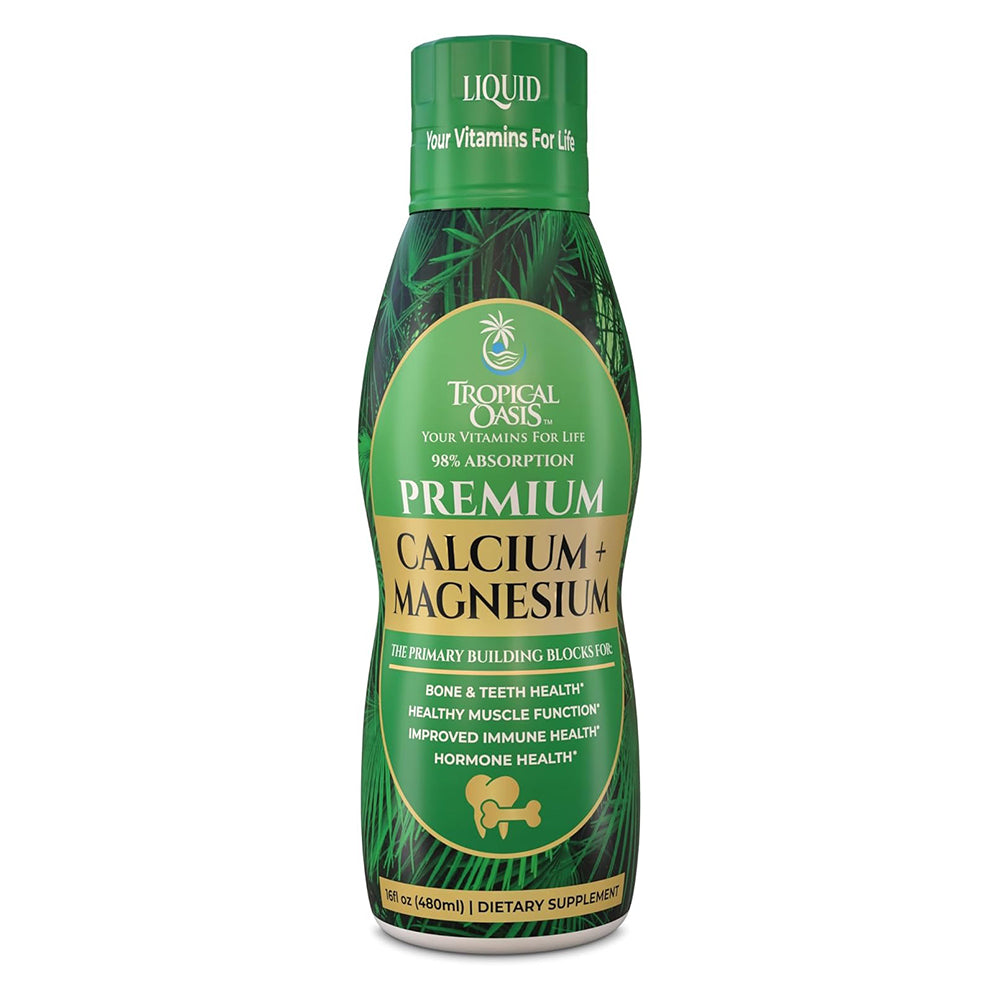 Tropical Oasis Calcium Magnesium Liquid Mineral Supplement 16Oz (480ml)