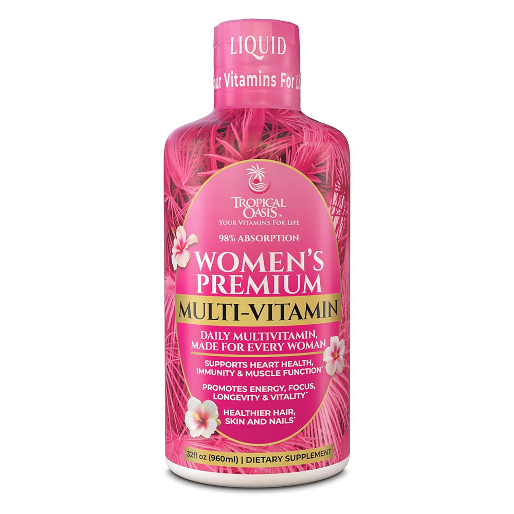 Tropical Oasis Premium Womens Liquid Multivitamin Support Heart Health and Muscle Function 32Oz (960ml)