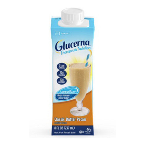 Therapeutic Nutrition for Diabetes People by Glucerna, Classic Butter Pecan, 8 OZ/24 Pack