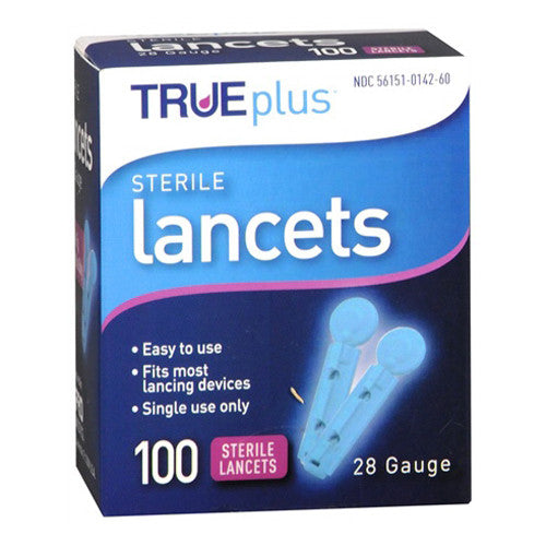 Leader True Plus Sterile 28 Gauge Lancets, 100 Ea