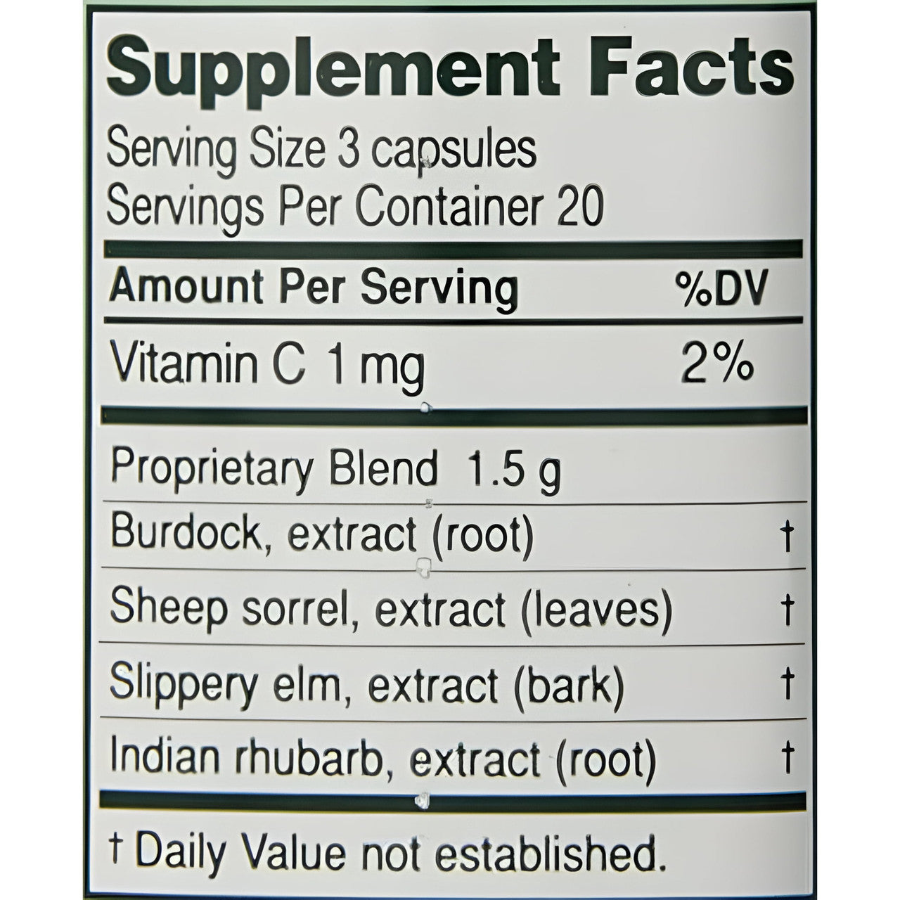 Essiac Herbal Supplement 500 Mg Capsules For Immune Support - 60 Ea