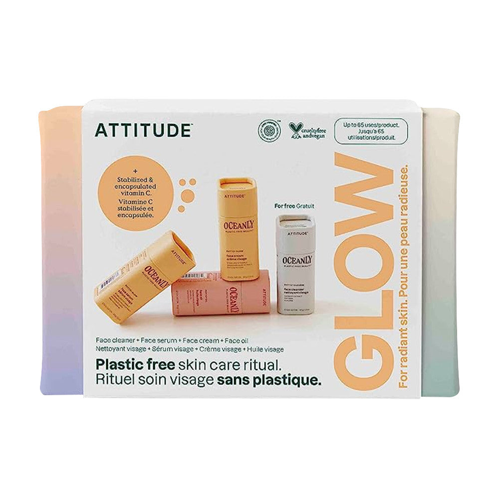 Attitude Oceanly Radiant Skin Daily Facial Care Routine Kit, 4 Oz