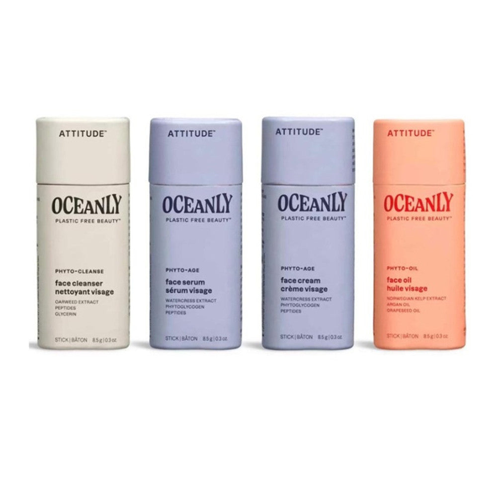 Attitude Oceanly Aging Skin Daily Facial Care Routine Kit, 4 Oz