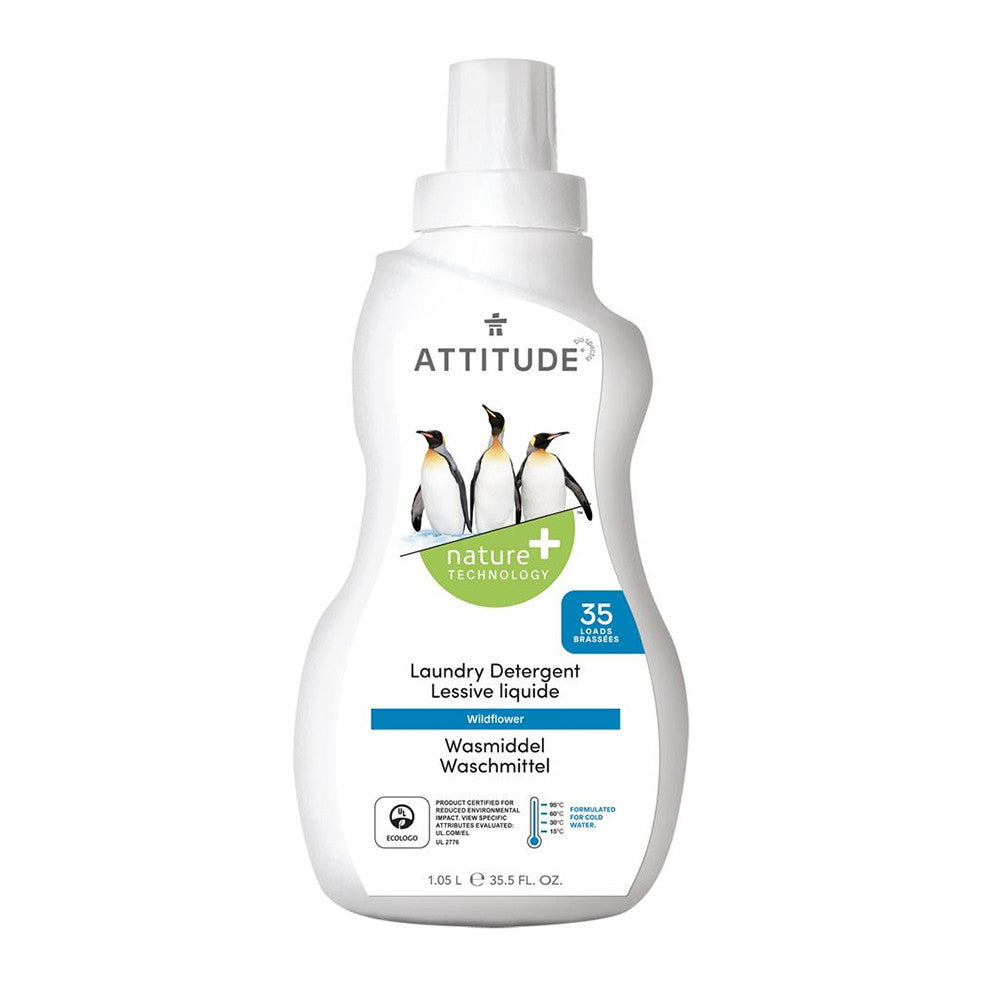 Attitude Super Leaves Liquid Laundry Detergent, Wildflower, 35.5 Oz