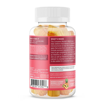 Suku Womens Multivitamin, Pineapple And Peach Flavored Gummy Vitamins, 60 Ct