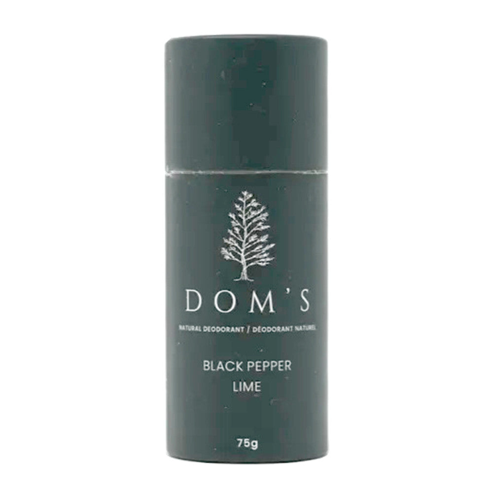 Nelson Naturals Doms Deodorant, Black Pepper And Lime Stick, 75 Grms