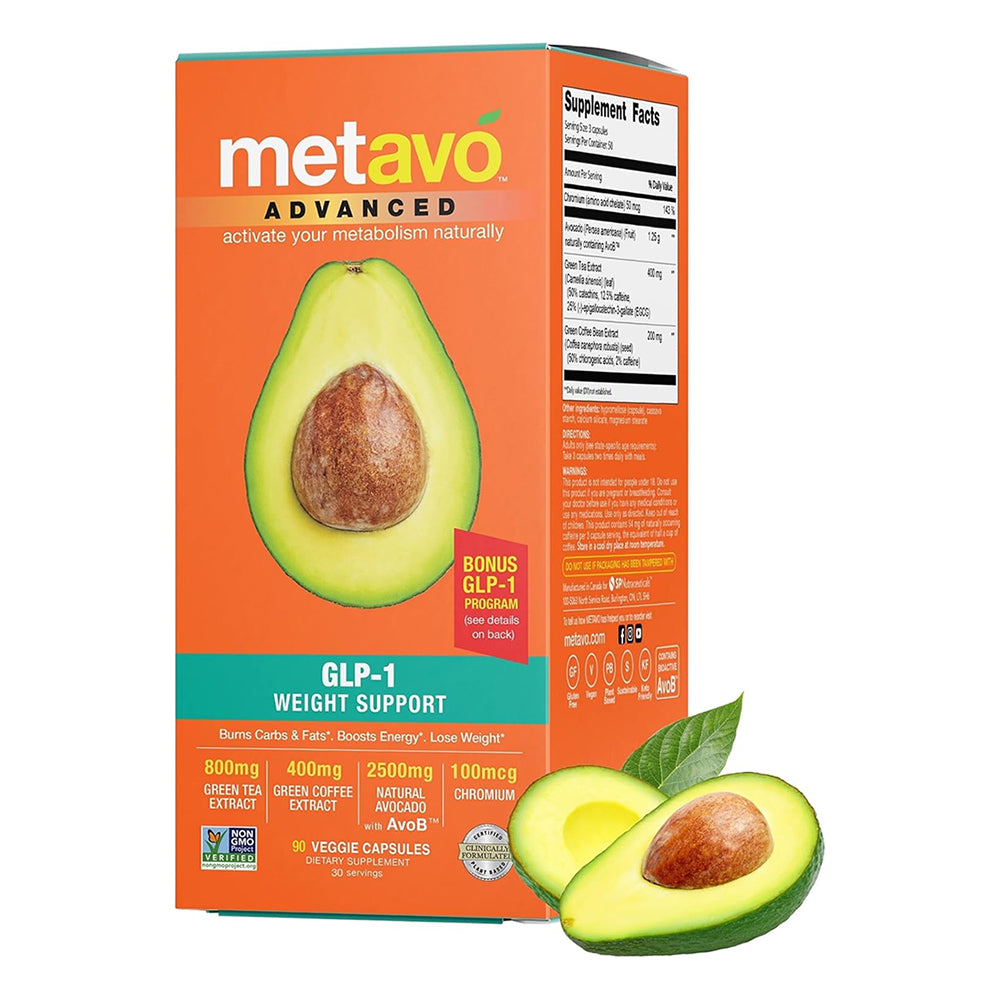 Metavo Advanced Weight Support Veggie Capsules for Metabolism and Appetite Support 90Ea