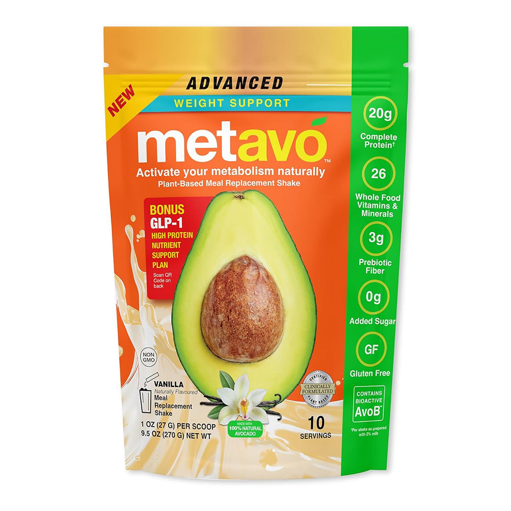 Metavo Advanced Weight Support Meal Replacement Shake Vanilla for Nutrition and Energy Support 9.5Oz (270g)