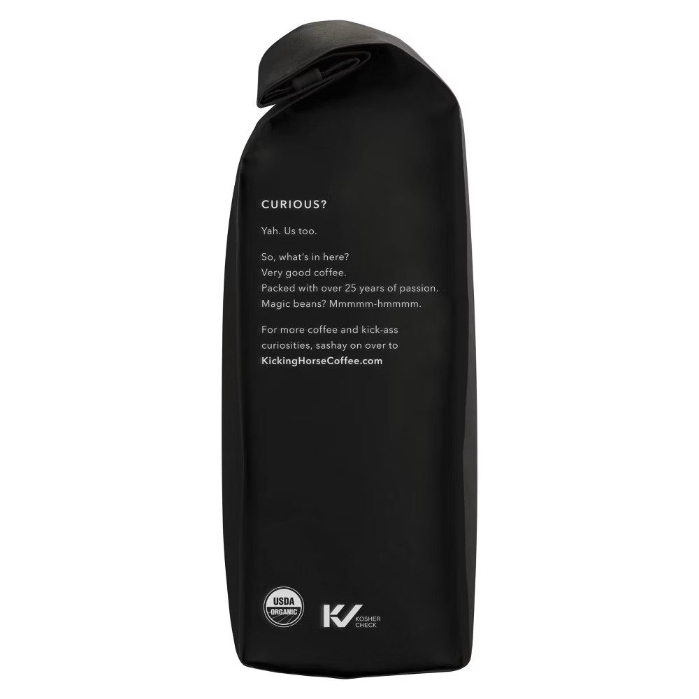 Kicking Horse Coffee Kick Ass Dark Roast, Whole Bean, 10 Oz