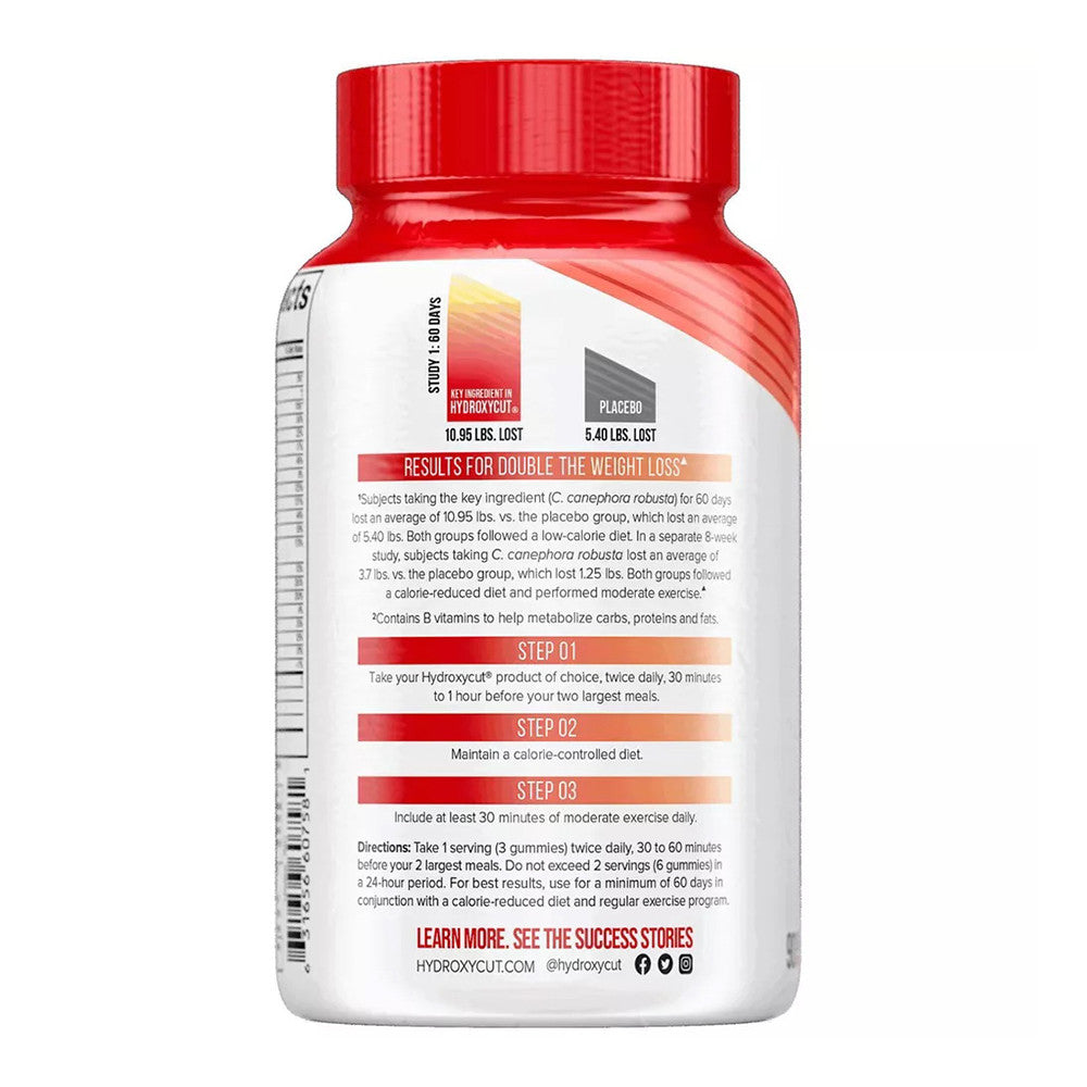 Hydroxycut Gummies Weight Loss Plus Vitamins, Mixed Fruit, 90 Ea