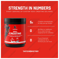 Six Star Pro Nutrition 100% Creatine Powder for Supports Muscles, 10.58 Oz