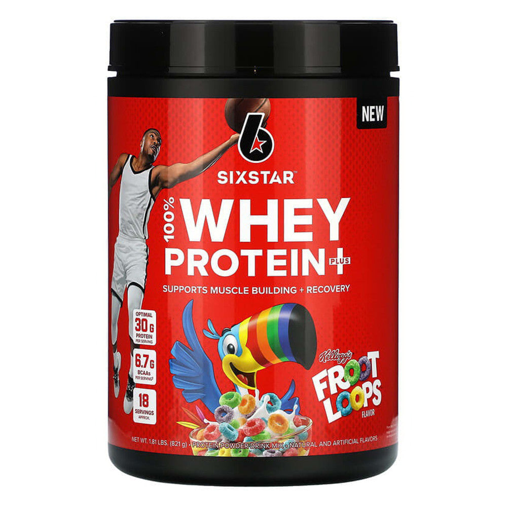 Six Star Pro Nutrition 100% Whey Protein Plus Powder, Kelloggs Froot Loops, 1.8 Lbs