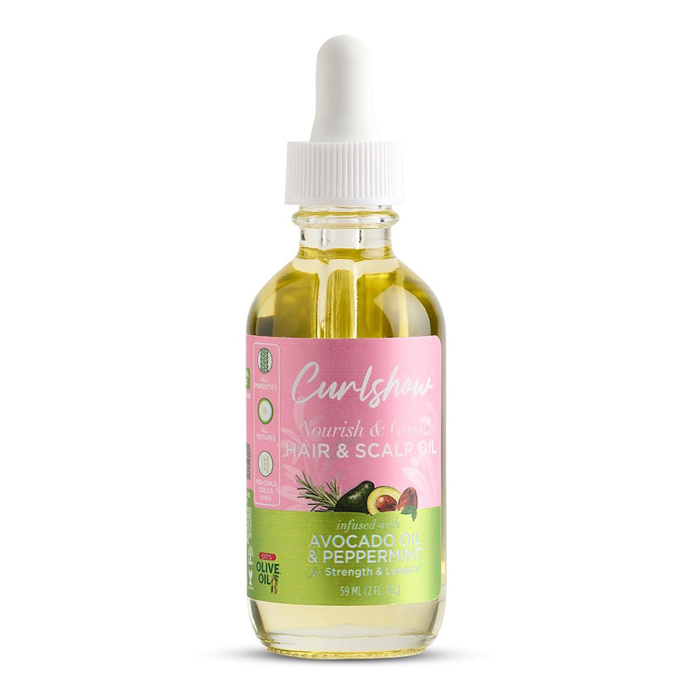 Ors Curlshow Nourish Grow Hair and Scalp Oil with Avocado Oil and PeppermintAAA"2Oz (59ml)